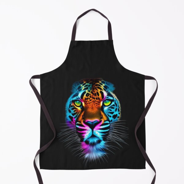 Item preview, Jaguar of the Brazilian Fauna Face in Colorful Neon designed and sold by Animalissima.
