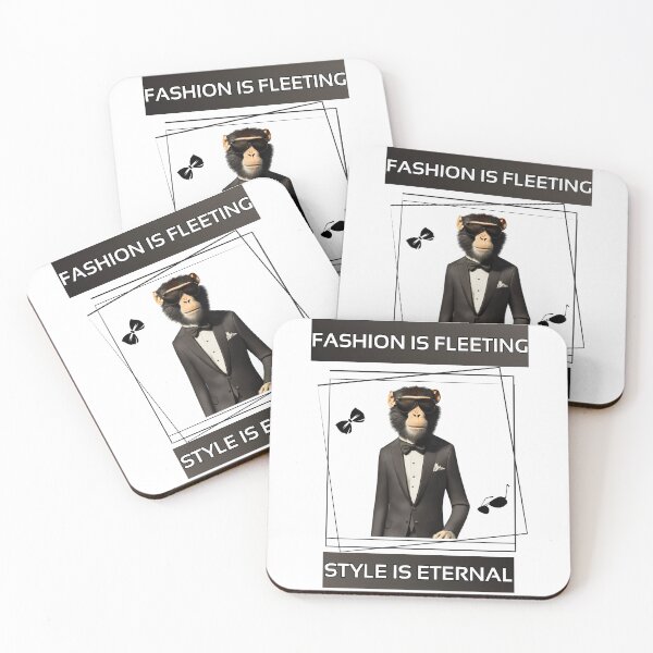 Item preview, Monkey "Fashion Is Fleeting, Style Is Eternal" designed and sold by Art Intelligence.