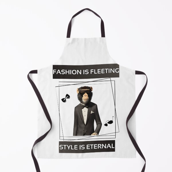 Item preview, Monkey "Fashion Is Fleeting, Style Is Eternal" designed and sold by Art Intelligence.