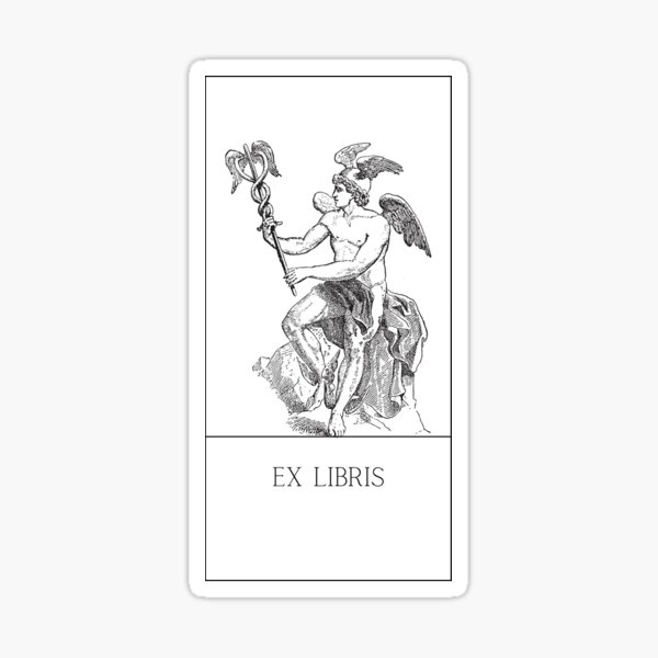 Item preview, Hermes Ex Libris designed and sold by Roaming  the Greenwood.