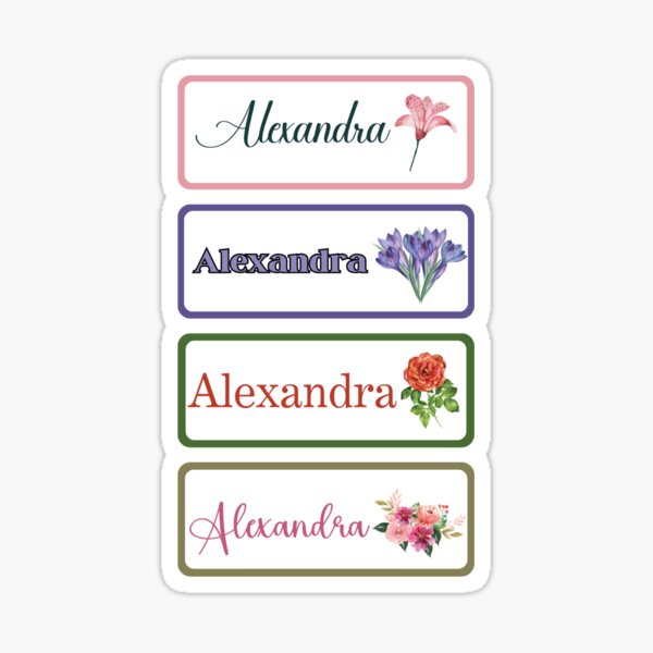 Designer Small Name Labels, Small Name Stickers