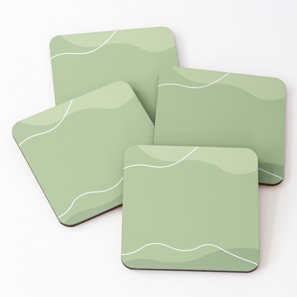 Item preview, Aesthetic Soft Green Squiggly Lines 1 designed and sold by GoodJobLola.
