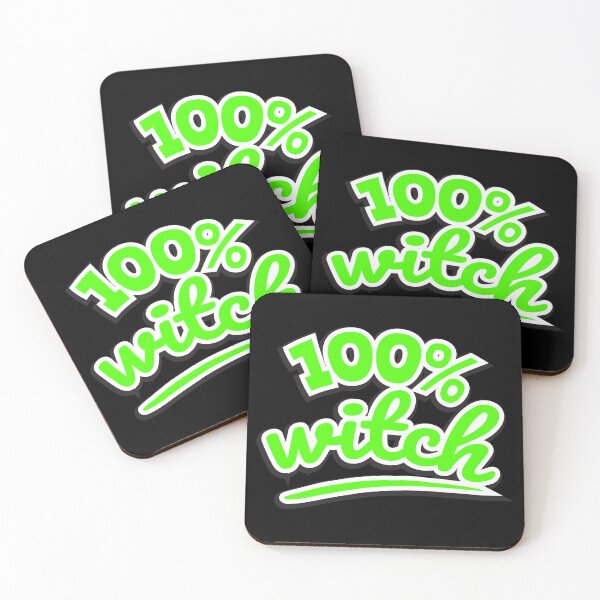 Item preview, 100% Witch Green Lettering designed and sold by Alt-Art-Digital.
