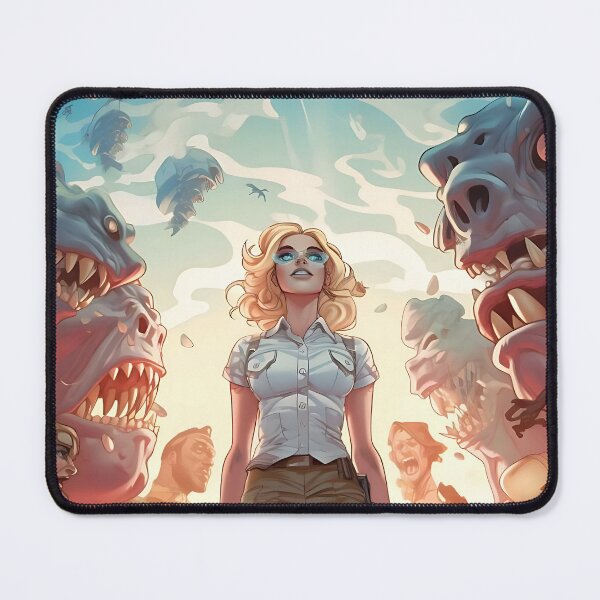 Item preview, Pursuit of undead woman against zombies designed and sold by ArrangedDesigns.