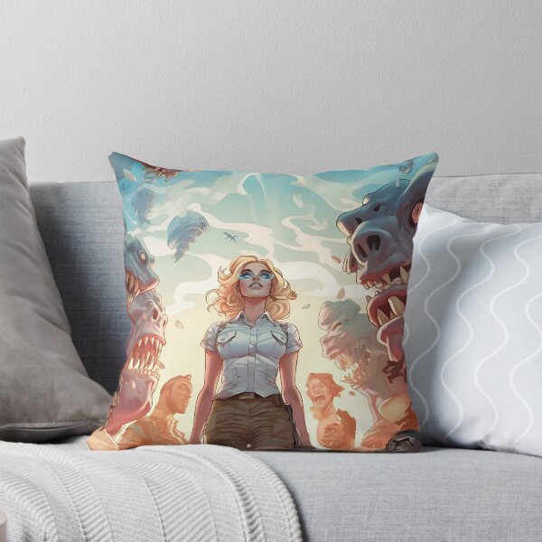 Item preview, Pursuit of undead woman against zombies designed and sold by ArrangedDesigns.