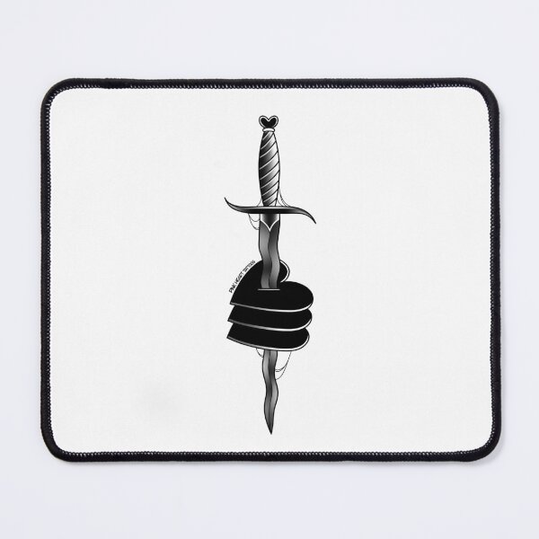 Item preview, Dagger & Hearts Tattoo Design designed and sold by pinkhearttattoo.