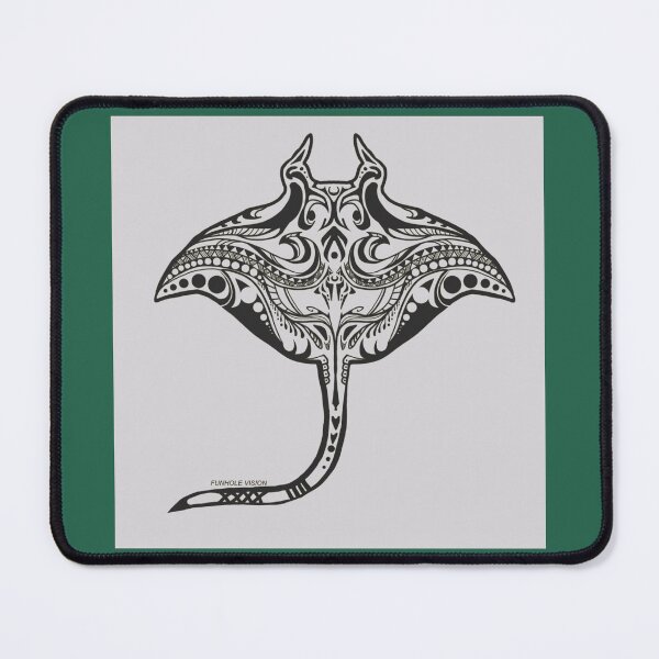 Item preview, Tribal Pattern Line Art Manta Ray Design designed and sold by FunholeVision.