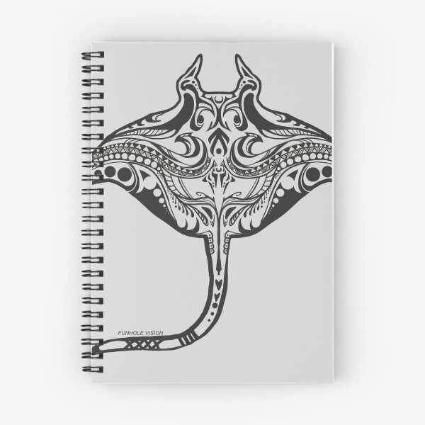Item preview, Tribal Pattern Line Art Manta Ray Design designed and sold by FunholeVision.