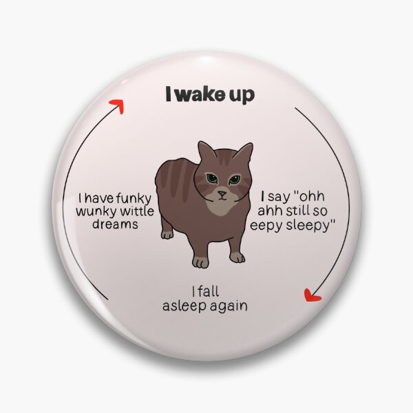 Item preview, I Wake Up Cat Meme designed and sold by casserolestan.