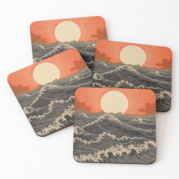 Item preview, Ephemeral Sunset: Ukiyo-e's Ocean Whisper designed and sold by GreenBubble - Shop and reforest.