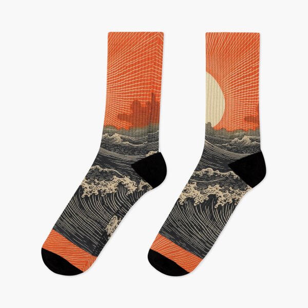 Item preview, Ephemeral Sunset: Ukiyo-e's Ocean Whisper designed and sold by GreenBubble - Shop and reforest.
