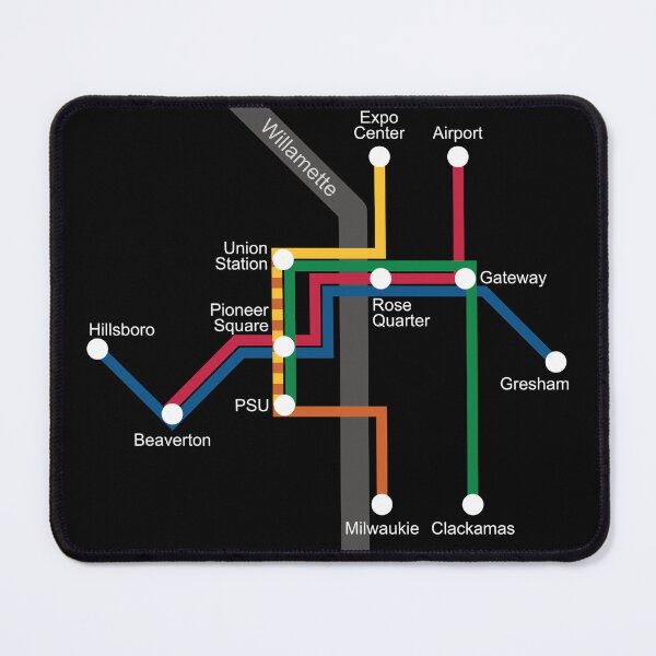 Item preview, Portland MAX light rail map by quadmet designed and sold by chath-tsu.