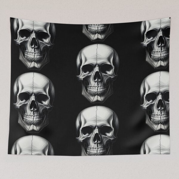 Item preview, Artistic shaded human skull designed and sold by FlowerandDesing.