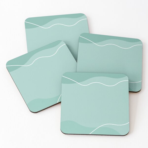 Item preview, Aesthetic Soft Teal Squiggly Lines designed and sold by GoodJobLola.