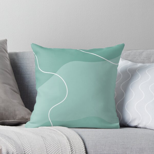 Item preview, Aesthetic Soft Teal Squiggly Lines designed and sold by GoodJobLola.