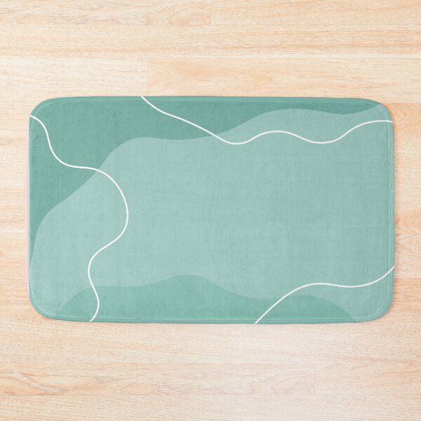 Item preview, Aesthetic Soft Teal Squiggly Lines designed and sold by GoodJobLola.