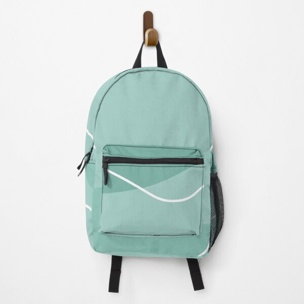 Item preview, Aesthetic Soft Teal Squiggly Lines designed and sold by GoodJobLola.