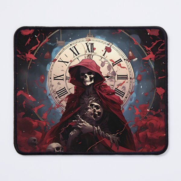 Item preview, Dark times clock with skulls and skeletons designed and sold by ArrangedDesigns.
