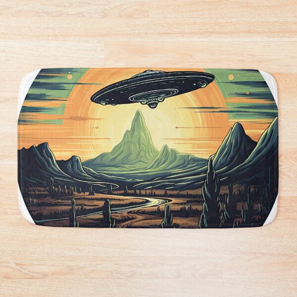 Item preview, flying saucer over the desert designed and sold by abmkf.