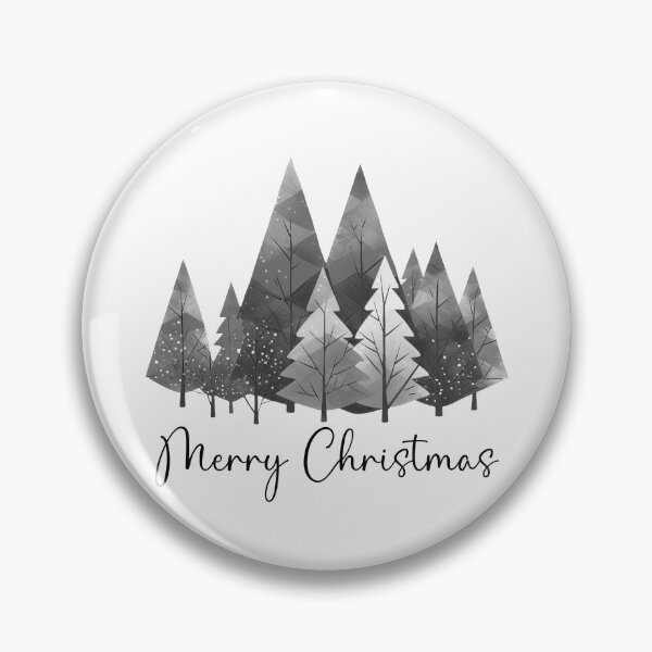 Artikelvorschau, Frohe Weihnachten einfache Weihnachtsbäume Kunst schwarz und weiß entworfen und verkauft von Inktown.