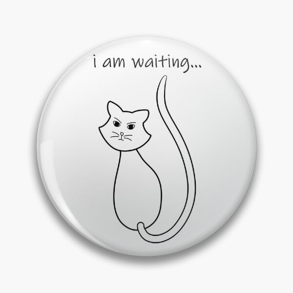 Item preview, Waiting cat (black) designed and sold by orangejuice10.