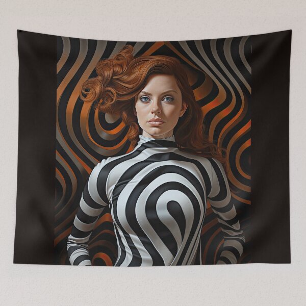 Item preview, Woman with Red Hair and Swirl Dress designed and sold by Shannon Hilson.