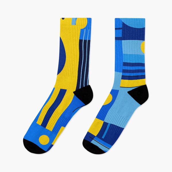 Item preview, Blue and yellow geometric shapes designed and sold by myersdiffusion.