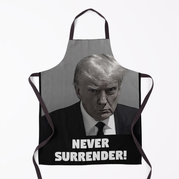 Item preview, Never Surrender! Donald Trump Mugshot designed and sold by Sticky ™.