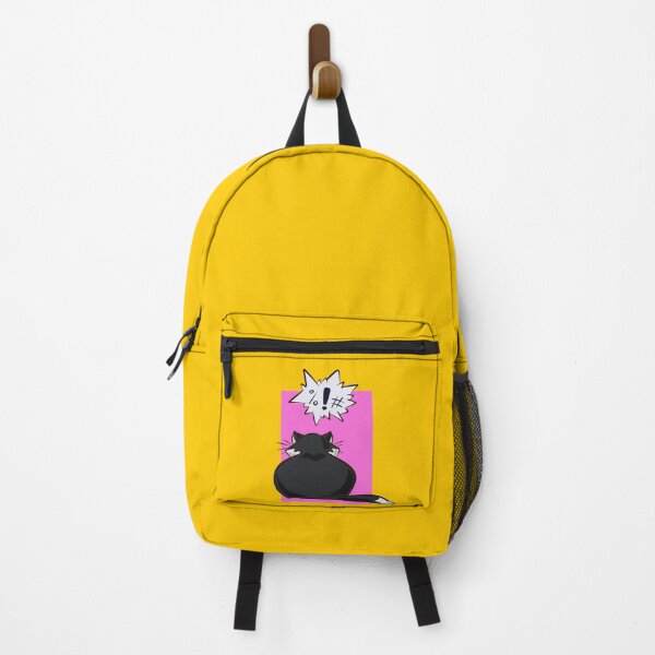 Item preview, Purry Fluffies, Cursing Black Cat on a Pink Background designed and sold by ToonPix.