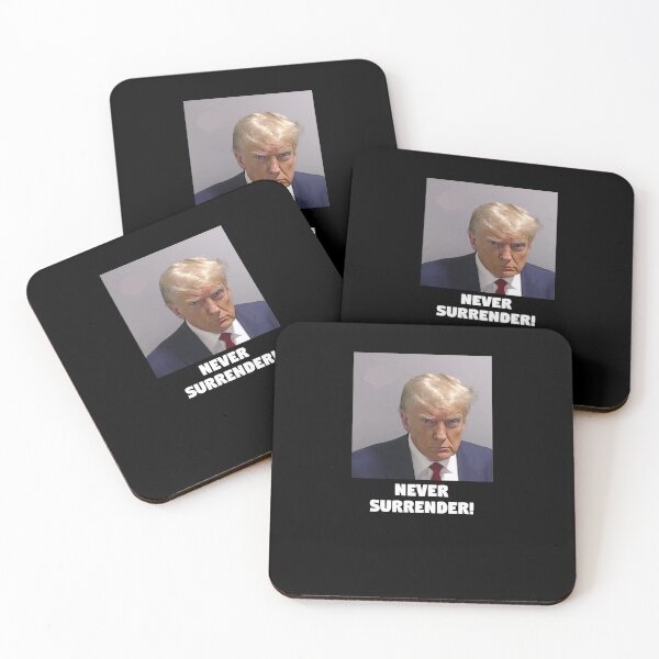 Item preview, Copy of Never Surrender! Donald Trump Mugshot  designed and sold by Sticky ™.