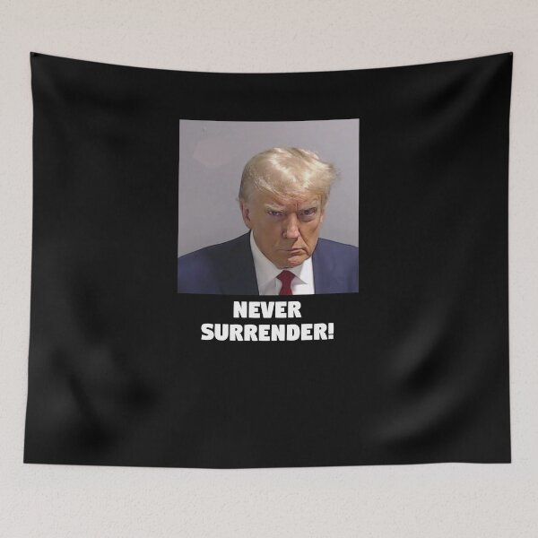 Item preview, Copy of Never Surrender! Donald Trump Mugshot  designed and sold by Sticky ™.
