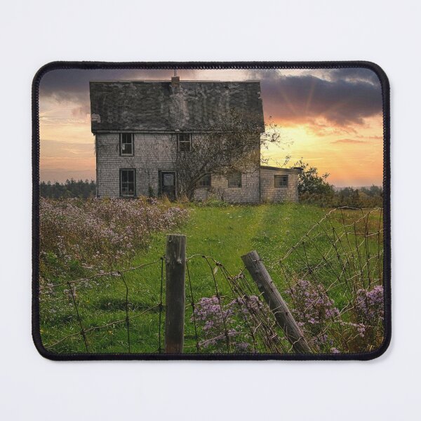 Item preview, Broken Fences - An Abandoned Home at Sunset beyond the Broken Fence designed and sold by Amanda White.