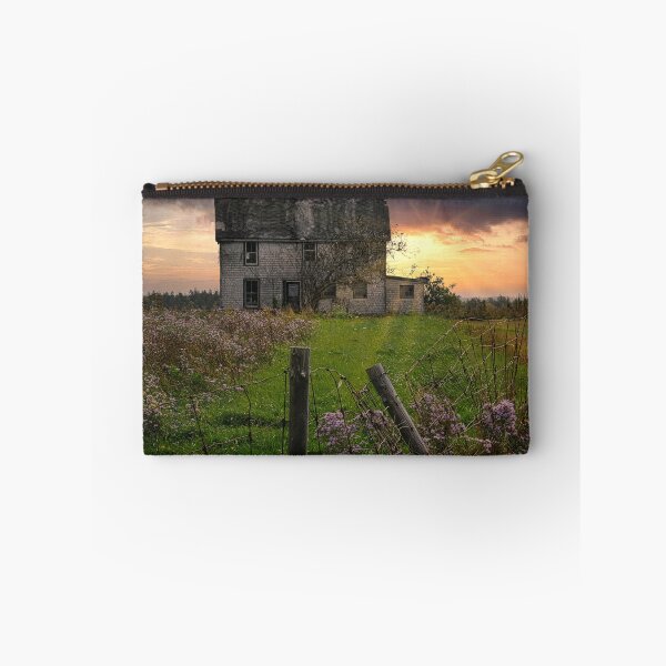 Item preview, Broken Fences - An Abandoned Home at Sunset beyond the Broken Fence designed and sold by Amanda White.
