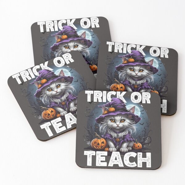 Item preview, Halloween Trick or TEACH Cute Witch Cat Great Gift For Teachers designed and sold by NearlyNow.