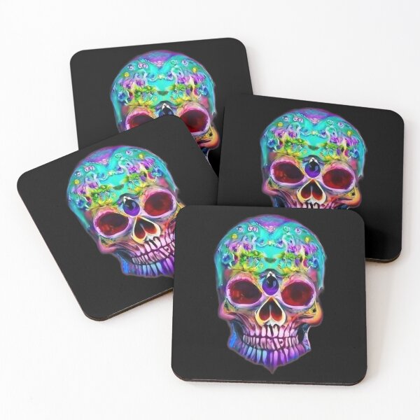 Item preview, Multicolor Stylized Skull designed and sold by Ben-Design-Fr.