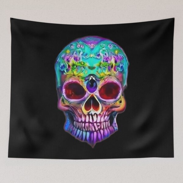 Item preview, Multicolor Stylized Skull designed and sold by Ben-Design-Fr.