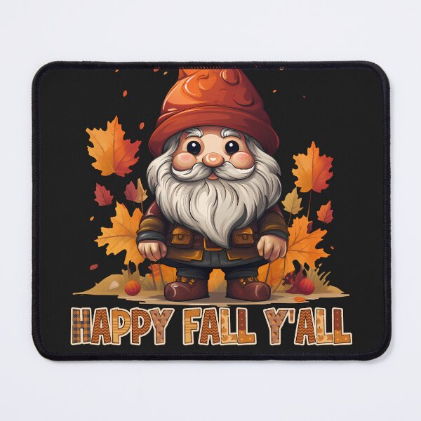 Item preview, Happy Fall Yall Plaid Text Cute Gnome Autumn leaves Orange Beanie designed and sold by NearlyNow.