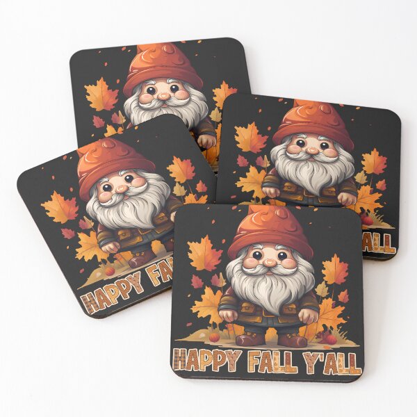 Item preview, Happy Fall Yall Plaid Text Cute Gnome Autumn leaves Orange Beanie designed and sold by NearlyNow.