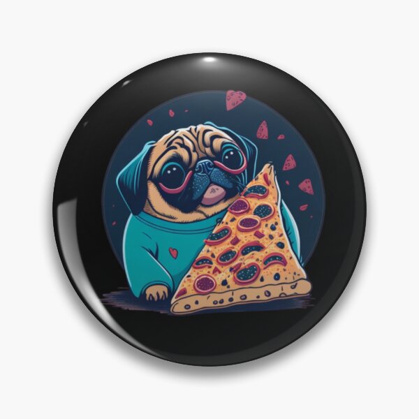 Item preview, Pug pizza lover designed and sold by Pug-Obsession.