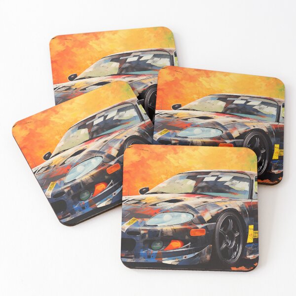 Item preview, A race car painted with colors of fall leaves in the style of speedpainting designed and sold by AI-Only Creations.