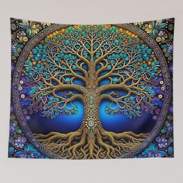 Item preview, [Arte AI] Árbol mágico de la vida, estilo de arte óptico designed and sold by Sissle.