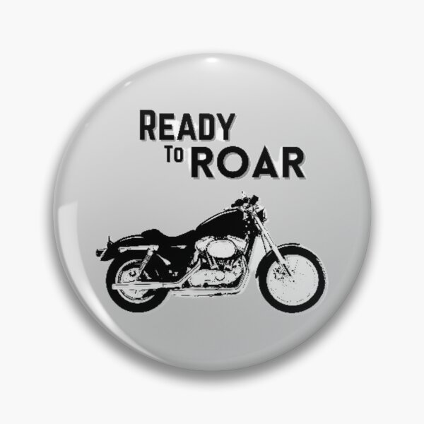 Item preview, Classic Bike Ready To Roar Black And White designed and sold by BikersIslandTM.