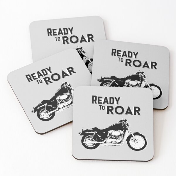 Item preview, Classic Bike Ready To Roar Black And White designed and sold by BikersIslandTM.