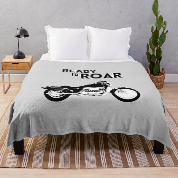 Item preview, Classic Bike Ready To Roar Black And White designed and sold by BikersIslandTM.