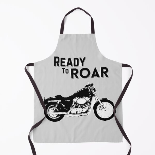 Item preview, Classic Bike Ready To Roar Black And White designed and sold by BikersIslandTM.