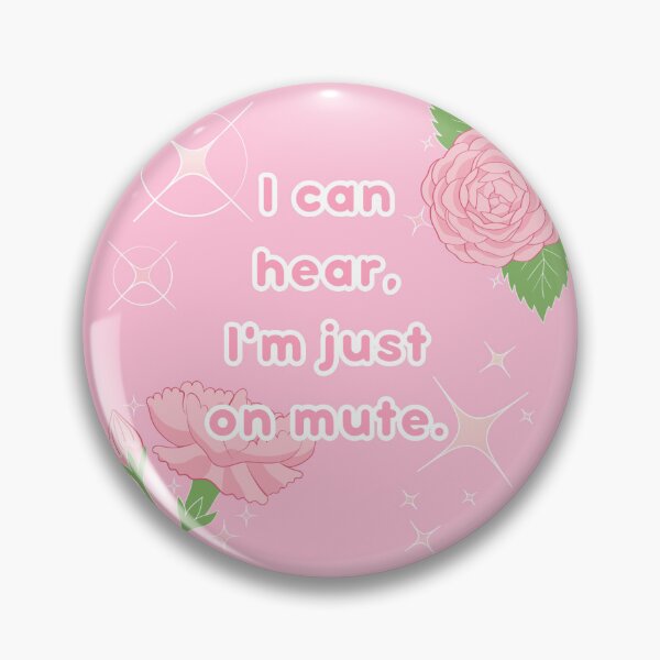 Item preview, i can hear, i'm just on mute anime aesthetic sticker pink designed and sold by hiddenmeadow.