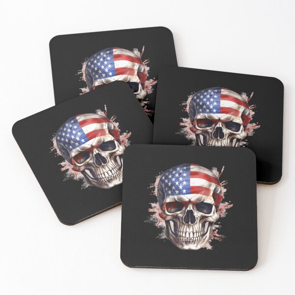 Item preview, American flag skull designed and sold by Mateusz Majcherek.