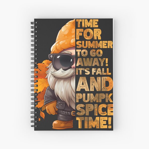 Item preview, Fall Gnome Wearing Shades Fall & Pumpkin Spice Time Half Image Half Words Split Image designed and sold by NearlyNow.