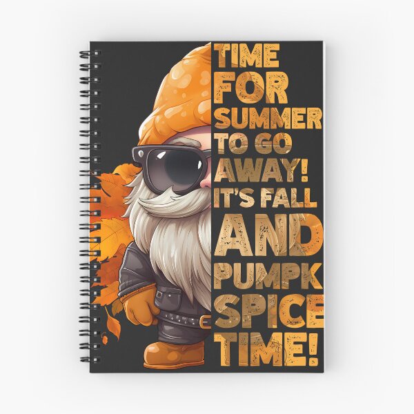 Item preview, Fall Gnome Wearing Shades Fall & Pumpkin Spice Time Half Image Half Words Split Image designed and sold by NearlyNow.