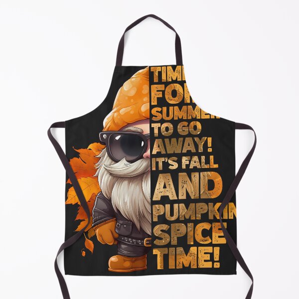 Item preview, Fall Gnome Wearing Shades Fall & Pumpkin Spice Time Half Image Half Words Split Image designed and sold by NearlyNow.